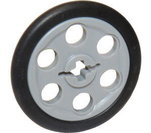 LEGO Середній камінь сірий Wedge Belt Wheel with Tire for Wedge-Belt Wheel/Pulley