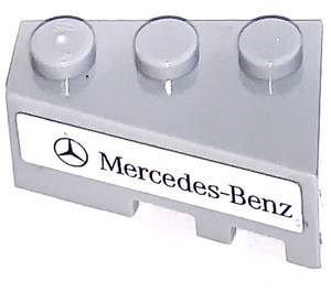 LEGO Medium Stone Gray Wedge Brick 3 x 2 Left with Mercedes-Benz Emblem and Logo Sticker (6565)