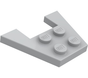 LEGO Gris pierre moyen Coin assiette 3 x 4 sans encoches pour tenons (4859)