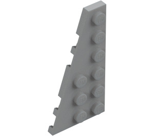 LEGO Medium Stone Gray Wedge Plate 3 x 6 Wing Left (54384)