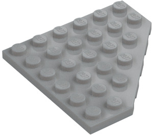 LEGO Medium Stone Gray Wedge Plate 6 x 6 Corner (6106)