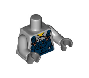 LEGO Medium Stone Gray Welder Torso with Blue Overalls (973 / 88585)