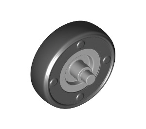LEGO Medium Stone Gray Wheel Ø14.4 with Black Tire (65630)