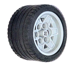 LEGO Medium Stone Gray Wheel 43.2mm D. x 26mm Technic Racing Small with 3 Pinholes with Tire 56 x 28 ZR