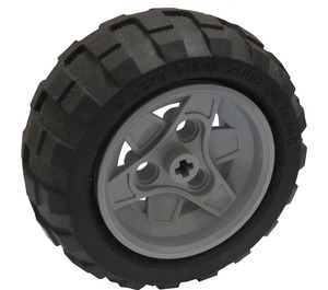 LEGO Mittleres Steingrau Wheel 43.2mm D. x 26mm Technic Racing Small with 3 Pinholes with Tire Balloon Wide 68.7 X 34R