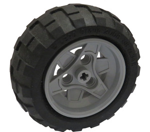 LEGO Medium Stone Gray Wheel 43.2mm D. x 26mm Technic Racing Small with 3 Pinholes with Tire Balloon Wide 68.7 X 34R