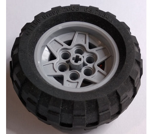 LEGO Medium Stone Gray Wheel 43.2mm D. x 26mm Technic Racing Small with 6 Pinholes with Tire Balloon Wide 68.7 X 34R