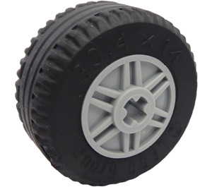 LEGO Medium Stone Gray Wheel Rim Ø18 x 14 with Axle Hole with Tire Ø30.4 x 14 (Thick Rubber)