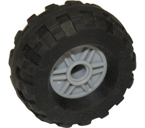 LEGO Medium stengrå Wheel Rim Ø18 x 14 with Pin Hole with Tire Balloon Wide Ø37 x 18