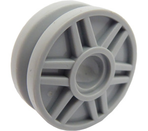 LEGO Medium Stone Gray Wheel Rim Ø18 x 7 and Pin Hole with Shallow Spokes (13971 / 56902)