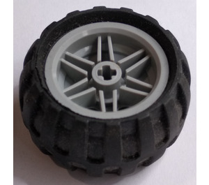 LEGO Medium Stone Gray Wheel Rim Ø30 x 20 with No Pinholes, with Reinforced Rim with Tire Balloon Wide Ø43 X 26