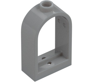 LEGO Medium Stone Gray Window Frame 1 x 2 x 2.7 with Rounded Top (30044)