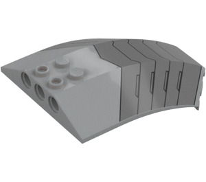 LEGO Medium Stone Gray Windscreen 6 x 8 x 2 Curved with Star-lord gray helmet sections (40995 / 100385)