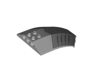 LEGO Medium Stone Gray Windscreen 6 x 8 x 2 Curved with Star-lord gray helmet sections (40995 / 100385)