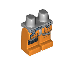 LEGO Gris pierre moyen X-Aile Pilot Les hanches et Orange Jambes avec Trois Jambe Flares (3815 / 16007)