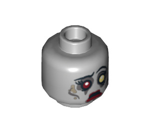 LEGO Medium Stone Gray Zombie Bride Head (Safety Stud) (3626 / 10869)