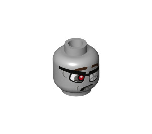 LEGO Medium Stone Gray Zombie Businessman Minifigure Head (Recessed Solid Stud) (3626 / 22366)