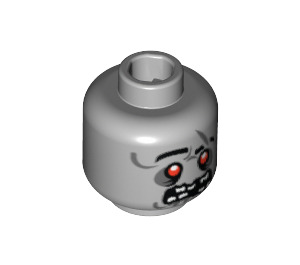 LEGO Medium Stone Gray Zombie Head (Recessed Solid Stud) (11768 / 15119)