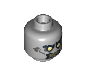 LEGO Medium Stone Gray Zombie Head (Recessed Solid Stud) (3626 / 10741)