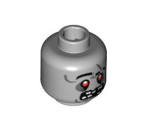 LEGO Medium Stone Gray Zombie Head (Safety Stud) (11768 / 15119)