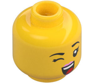 LEGO Mei Minifigure Head (Recessed Solid Stud) (3626 / 76822)