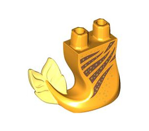 LEGO Mermaid Tail Curved Right with Yellow tail (76125 / 104464)