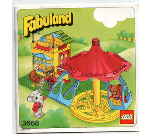 LEGO Merry-Go-Round with Ticket Booth Set 3668 Instructions