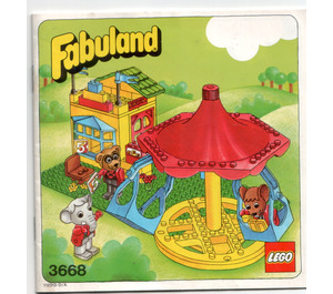 LEGO Merry-Go-Runden mit Ticket Booth 3668 Instructions