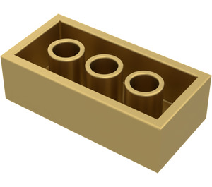 LEGO Metallisk guld Klods 2 x 4 (3001 / 72841)