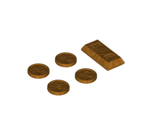 LEGO Metallic Gold Coin and Metal Bar Pack (15629 / 97053)