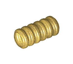 LEGO Metallic Gold Corrugated Hose 1.6 cm (2 Studs) (55099 / 57713)