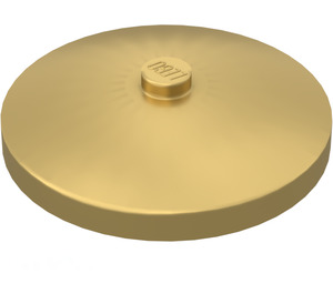 LEGO Metallic Gold Dish 4 x 4 (Solid Stud) (3960 / 30065)