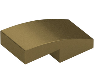 LEGO Metallic Gold Slope 1 x 2 Curved (11477)