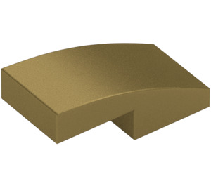 LEGO Metallic Gold Slope 1 x 2 Curved (3593 / 11477)