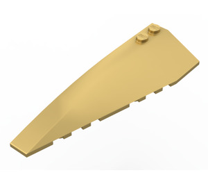 LEGO Metallic Gold Wedge 10 x 3 x 1 Double Rounded Left (50955)