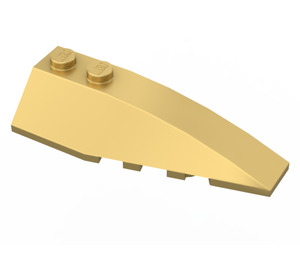 LEGO Metallic Gold Wedge 2 x 6 Double Right (5711 / 41747)