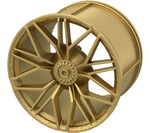 LEGO Metallic Gold Wheel Rim Ø56 x 34 with Spokes (68577)