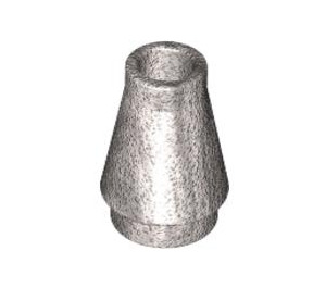 LEGO Metallic Silver Cone 1 x 1 without Top Groove (4589 / 6188)