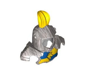 LEGO Metallic Silver Duplo Helmet with Yellow Feather (51728 / 51767)