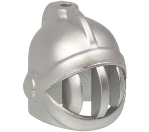 LEGO Metallic zilver Helm met Gezicht Rooster (4503 / 15569)