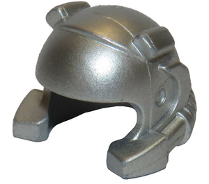 LEGO Metallic Silver Helmet with Side Sections and Headlamp (30325 / 88698)