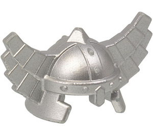 LEGO Metallic Silver Helmet with Wings (60747 / 61846)