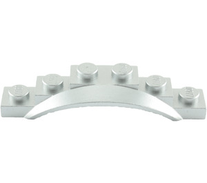 LEGO Metallic Silver Mudguard Plate 1 x 6 with Edge (4925 / 62361)