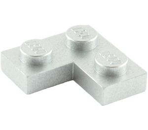 LEGO Metallic Zilver Plaat 2 x 2 Hoek (2420)