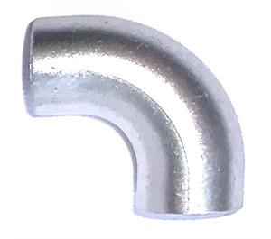 LEGO Silbermetallic Rund Stein Elbow 90 Degree Bend (25214)