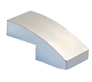 LEGO Metallic Silver Slope 1 x 2 Curved (11477)