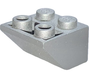 LEGO Metallic Zilver Helling 2 x 2 (45°) Omgekeerd met platte afstandsring eronder (3660)
