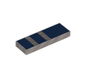 LEGO Metallic Silver Tile 1 x 3 with Blue sections from R2-D2 (63864 / 104208)