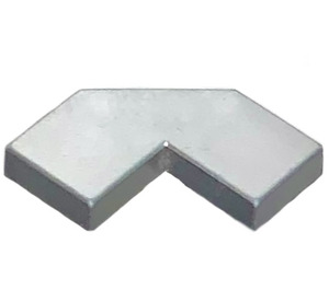 LEGO Metallic Silver Tile 2 x 2 Corner with Cutouts (27263)