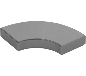 LEGO Metallic Silver Tile 2 x 2 Curved Corner (27925)